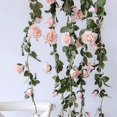 thumbnail image 2 of Flores artificiales Shaofei Guirnalda de hiedra rosa 1,8 m, 2 of 5