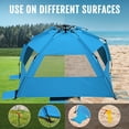 thumbnail image 5 of Pop Up Beach Tent Sun Shade Shelter for 3-4/5-6 Person, UV Protection, Extendable Floor with 3 Ventilating Windows Plus Carrying Bag, Stakes, 5 of 14