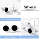 thumbnail image 5 of Pendientes de botón Silvora Black Onyx Plata de ley 925 8MM, 5 of 8