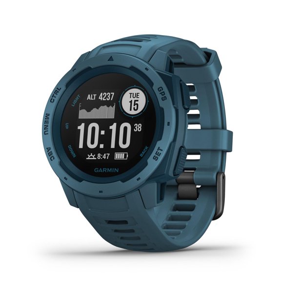 Garmin Instinct Rugged GPS Smartwatch and Fitness Tracker - Blue