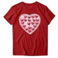 thumbnail image 2 of RKSTN Women's Valentine's Day Cotton T Shirts Oversized Crewneck Valentine Graphic Print Short Sleeve Shirt Pullover Tops Womens Casual Round Neck Plus Size Loose Fits Comfy Summer Baisc Tee Shirts, 2 of 8