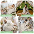 thumbnail image 6 of Throw Blanket Fleece Throw Blanket 50x60in, Spring Easter Bunny Blossom Floral Soft Lightweight Bed Blankets Colorful Egg on Burlap Fuzzy Couch Blankets for All Season, 6 of 9