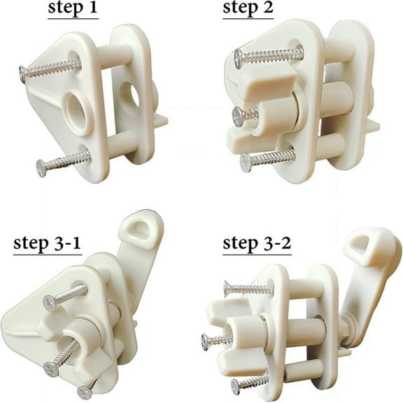 2PCS New Pontoon Boat Gate Latch Replacement Kit for Square Frames 1-1.25 Inch