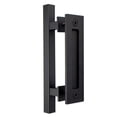 thumbnail image 2 of Sliding Barn Door Handle Flat Back Plate Double Sided Rectangular Black Door Pull Handle, 2 of 8