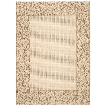 SAFAVIEH Courtyard Regent Traditional Floral Indoor/Outdoor Area Rug Natural/Brown  4  x 5 7 SAFAVIEH Outdoor CY0727-3001 Courtyard Natural / Brown Rug Instantly transform your backyard  patio  deck  sunroom  veranda  or poolside with a rug from SAFAVIEH�s remarkable indoor-outdoor Courtyard Collection. This trendy rug is made with enhanced synthetic fibers in a special sisal weave that achieves intricate designs that are easy to maintain. Take outdoor decorating to the next level with this collection�s inviting assortment of classic and contemporary designs and coveted fashion-forward colors. For over 100 years  SAFAVIEH has set the standard for finely crafted rugs and home furnishings. From coveted fresh and trendy designs to timeless heirloom-quality pieces  expressing your unique personal style has never been easier. Begin your rug  furniture  lighting  outdoor  and home decor search and discover over 100 000 SAFAVIEH products today.