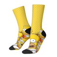 thumbnail image 2 of Simpsons Adult Socks Casual Tube Socks Durable Comfort Calf Socks Soft Elastic Crew Socks 2 Black-2, 2 of 9