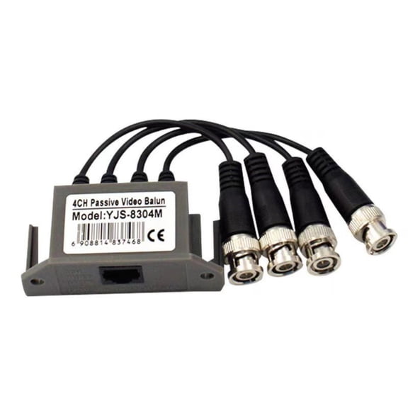 4Channel BNC Video Extender Twisted Transmitter for CCTV Systems with Passive Transmission Coaxial Signal Amplifiers