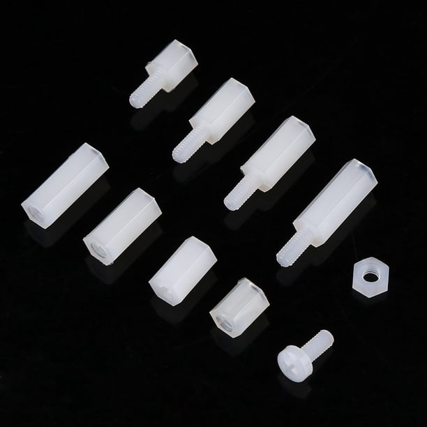 Kit 200 Piezas Separadores Y Tornillos M2.5 De Nylon - Incluye Espaciadores Hembra-hembra Y Hembra-macho