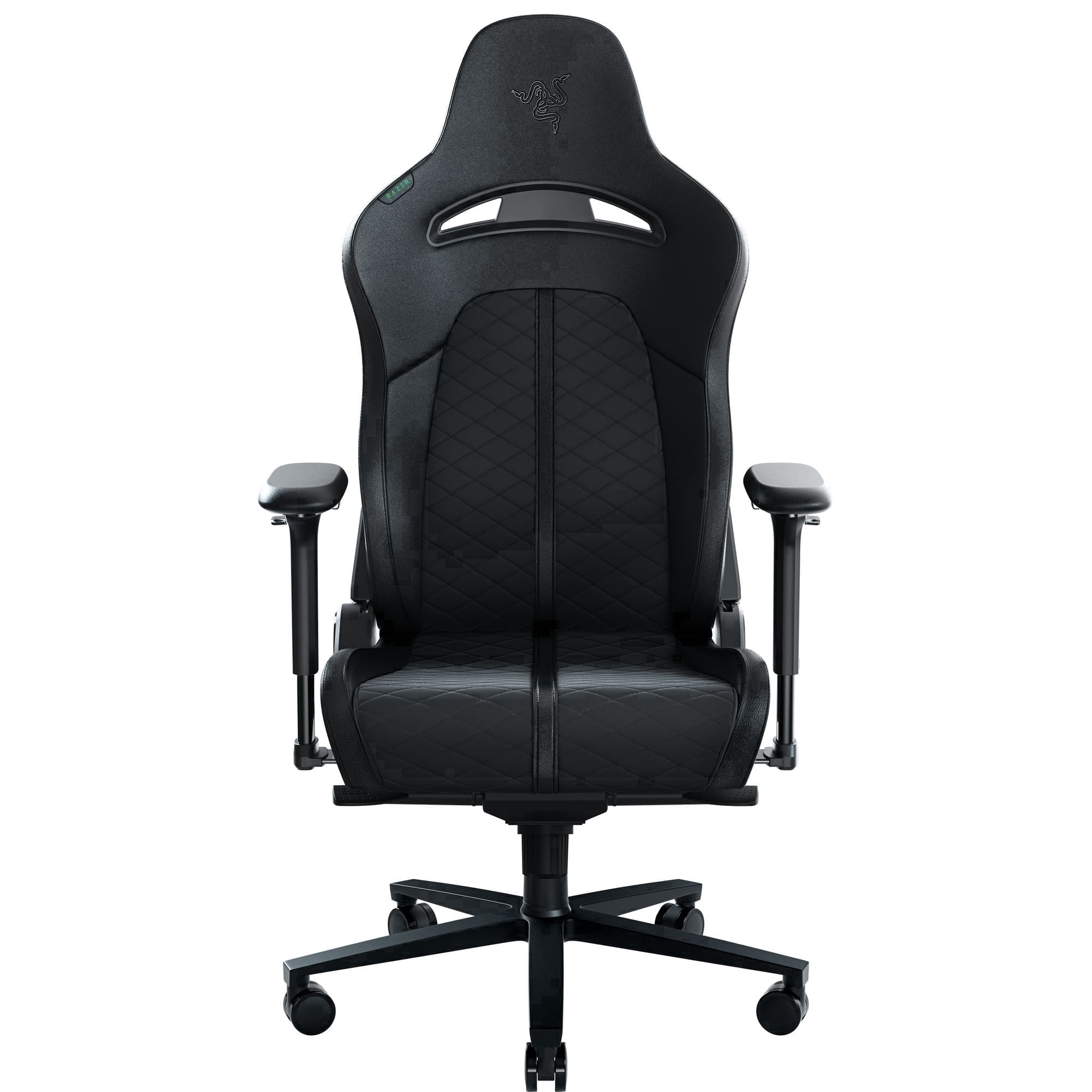 Razer Enki Gaming Chair: All-Day Comfort - Built-in Lumbar Arch - Optimized Cushion Density - Dual-Textured, Eco-Friendly Synthetic Leather - Reactive Seat Tilt & 152-Degree Recline - Black