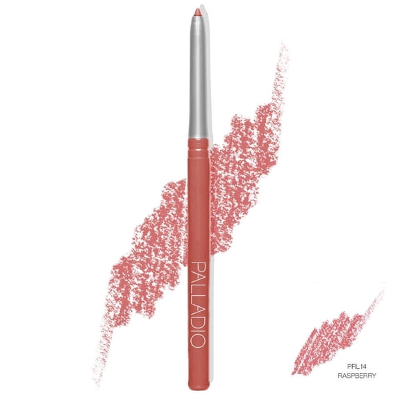 Palladio Retractable Waterproof Lip Liner High Pigmented and Creamy Color with Long Lasting All Day Wear , Raspberry, 1 Count