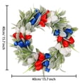 thumbnail image 3 of TanSiDing Artificial Wreath for Front Door with Bow, All-Season Decorative Wreath, Plastic Green Leaves and Flowers, Indoor Outdoor Wall Decor for Home Garden Party, 3 of 8