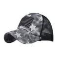 thumbnail image 2 of Only Moment Black Breathable Mesh Cap Oversize Baseball Cap Polyester,Cotton Unisex Silk Lining Washed Cotton Adjustable Vintage Dad Hat One Size, 2 of 9