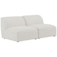 thumbnail image 1 of Meridian Furniture Miramar Crème Durable Lin Texturé Sofa Modulaire, 1 of 9