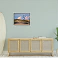 thumbnail image 2 of Stupell Nautical Lighthouse Cloudy Dunes Landscape Photography Black Framed Art Print Wall Art, 2 of 7
