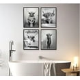 thumbnail image 3 of Aingg 4Pcs Funny Bathroom Wall Art Black and White Retro Highland Cow Poster Prints Rustic Farmhouse Humo Animal Canvas Pictures for Bathroom Restroom Wall Decor Unframed, 3 of 6