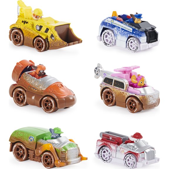 PAW Patrol, True Metal Off-Road Gift Pack of 6 Collectible Die-Cast Vehicles, 1:55 Scale