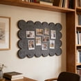 thumbnail image 7 of KOYPTL Bulletin Board Decorative Foldable Felt Pin Board Square Felt Wall Tiles Photo Display Board for Wall Cork Boards DIY Vision Board with Self-Adhesive Tape Home Office Decor 16*24 Inch Black, 7 of 7