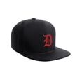 thumbnail image 2 of Daxton Classic Snapback Hat Old English Font Alphabet A to Z Flat Bill Visor Cap, Black Hat, Red D, 2 of 4