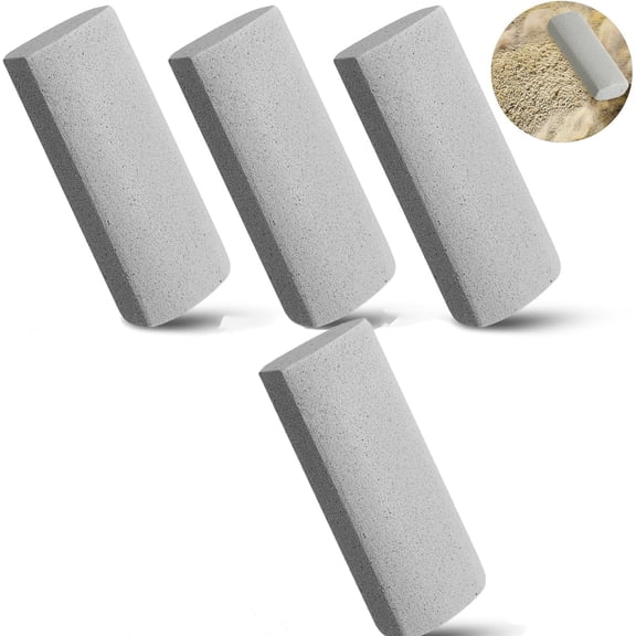 Lsupdaol 4 Pcs Pet Hair Remover Gray Pumice Stone Car Pet Hair Removal Tool for Bedding Carpet Couch Furniture Cleaning(5.3 x 2 x 1.4 Inch)