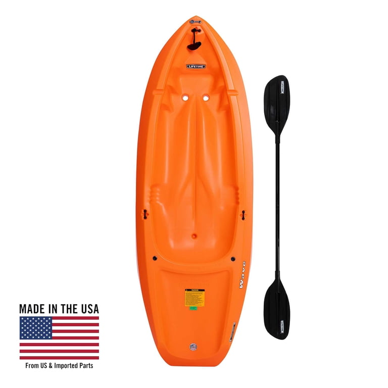 2 pack) Lifetime Wave Youth 6 ft Sit-On-Top Kayak with Paddle