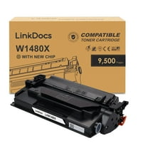 LinkDocs 148X Toner Cartridge Compatible for HP 148X W1480X Toner Cartridge (with new Chip) used with HP Pro 4001dw 4001dn 4001n MFP 4101fdw 4101fdn Printer