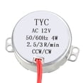 thumbnail image 2 of Synchronous Motor AC12V 2.5-3RPM 50-60Hz CCW/CW 4W Reduction Gear Motor, 2 of 5
