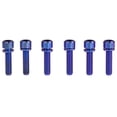 thumbnail image 3 of 6Pcs Bike Stem Bolt Titanium Alloy Hex Tapered with Washers M5x18mm, 3 of 4
