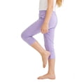 thumbnail image 2 of SDNall Girls High Waist Capri Pants, Soft Cotton Skinny Athletic Long Pants, Yoga Sports Everyday Bottoms for Girls Ages 2-12, 2 of 5