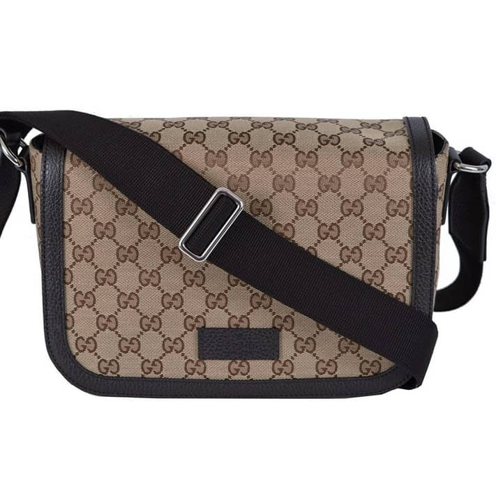 New Gucci Original GG Canvas Cross Body Messenger Bag 449172 