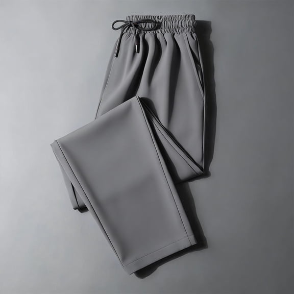 BLCHUNen Pants for Men Summer Daily Casual Drawstring Lightweight Thin Athletic Sports Pants with Pocket