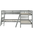 thumbnail image 3 of L-Shaped Twin Bunk Bed Twin Over Twin Bunk Bed with Ladder No Box Spring Needed, 3 of 7