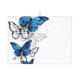 thumbnail image 1 of Balery Blue Flying Butterflies Alfombrilla de Secado para Cocina, 18x24 Pulgadas, Súper Absorbente para Platos y Encimeras, 1 of 7