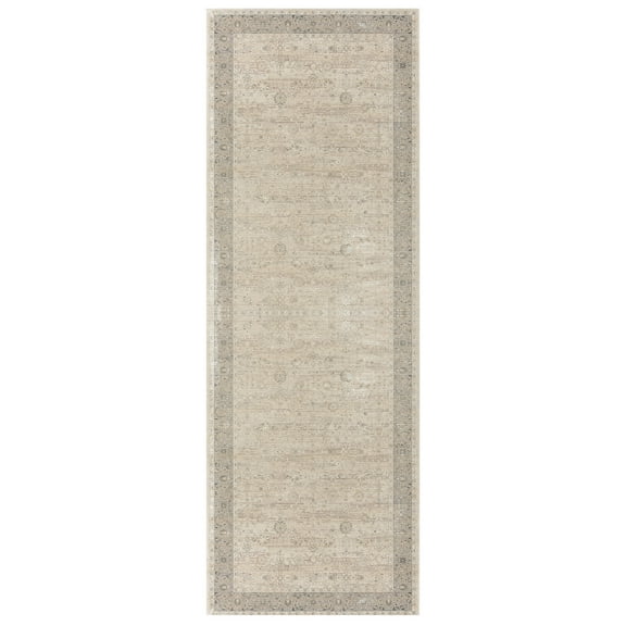 Ox Bay Dallas 4' x 6' Beige Bordered Premium Ultra-Soft Indoor Area Rug