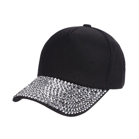 Rhinestone Ladies Hat - Tuscom Womens New Fashion Baseball Cap Rhinestone Paw Shaped Snapback Hat