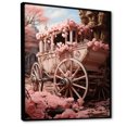 thumbnail image 2 of Designart "Pink Carriage Of Romance" Old American Cart Floater Framed Canvas Wall Art, 2 of 5