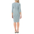 thumbnail image 3 of INSPIRE CHIC Women's Plaid Dress Square Neck 3/4 Sleeve Bodycon Midi Work Dress XL Lake Green, 3 of 6
