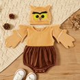 thumbnail image 2 of Gubotare Baby Boy Outfit Sets Baby Boy Waffle Knit Set Newborn Long Sleeve Letters Embroidered Romper Pants Infant 2 Piece Fall Winter Clothes 0 3 6 9 12 18 24 Months (Khaki,3-6 Months), 2 of 5