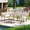 Beige, variant on Dextrus L-Shaped Wicker Patio Furniture Set, Outdoor Sectional Sofa with Plastic Wood Table & Ottomans, All Weather Rattan Conversation Set, Light Brown + Black