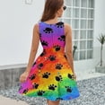thumbnail image 6 of Watercolor Dog Paw Dress Fashion Beach Long Dresses Female Party Printed Sundress, 6 of 7