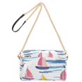 thumbnail image 2 of FORMRS Women Crossbody Purse with Chain Strap Vegan Leather Shoulder Handbag, Pink Hand Drawn Sailboats, 2 of 7