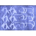 thumbnail image 1 of Ahgly Company Machine Washable Indoor Rectangle Abstract Blue Contemporary Area Rugs, 3' x 5', 1 of 4