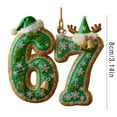 thumbnail image 3 of 67 Christmas Ornament, 67 Meme Ornament, 6 7 Ornaments for Christmas Tree Decorations, Home Office Party Supplies, Holiday Xmas Decorative Hanging Ornaments, for Grandkids, 3 of 7