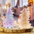 thumbnail image 4 of Sunjoy Tech Christmas Tree Tabletop Decoration Feather Handcrafted Tree Figurine with Star Topper Holiday Home Centerpiece for Christmas New Year Party, 4 of 6
