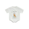 thumbnail image 1 of Faithtur Combinaison de Pâques pour Bébé, Imprimé Lettre Rabbit Dessin Animé Manches Courtes Col Rond pour Garçons Filles, 0-18 Mois, 1 of 9