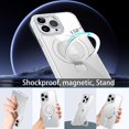 thumbnail image 5 of for iPhone 13 Pro Max Case Magnetic with Ring Stand[Compatible with Magsafe], Translucent Matte Back Full Body Protective Cover Kickstand Phone Case for Apple iPhone 13 Pro Max 6.7", White, 5 of 17