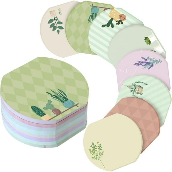 Snarky Sticky Note Assortment / 3.5 x 3.3  Sarcastic Plant Theme Cute Note Set / Set Of 8 Hilarious Office Pads ，400 Sheets