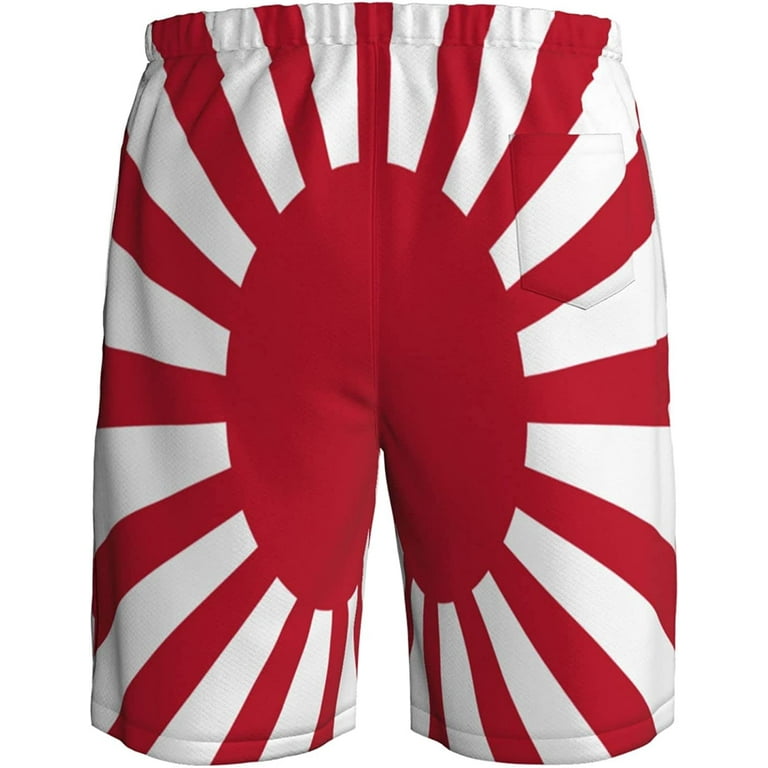 Men's Japan Flag Board Shorts Quick Dry Swimwear Boys
