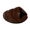 thumbnail image 1 of Cama cueva para gatos semicerrada y cálida para cachorros, ideal para relajarse en interiores. café, 1 of 9
