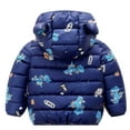 thumbnail image 2 of ASFGIMUJ Girls Jackets Baby Boy Girl Winter Cartoon Windproof Coat Hooded Warm Outerwear Jacket Girls Winter Coats Navy 6 Months-12 Months, 2 of 3