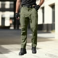 thumbnail image 5 of oqasdz Cargo Pants for Men Winter Lined Hiking Work Outdoor Stretch Thermal Cargo Trekking Trousers Long Warm Cargo Trousers, 5 of 6